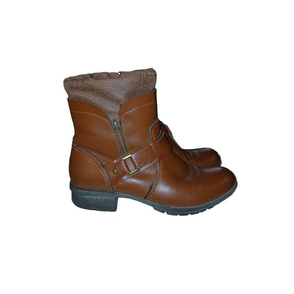 CLARKS Women Size 6 Riddle Avant Brown Riding Boots Block Heel Clarks Collection - Picture 1 of 9